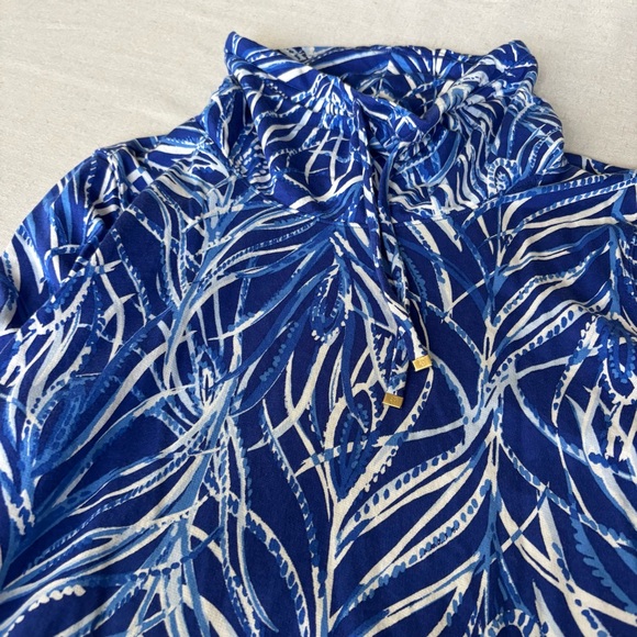 Lilly Pulitzer Fletcher Pullover Twilight Blue Early Riser XL | Casual - Picture 4 of 12